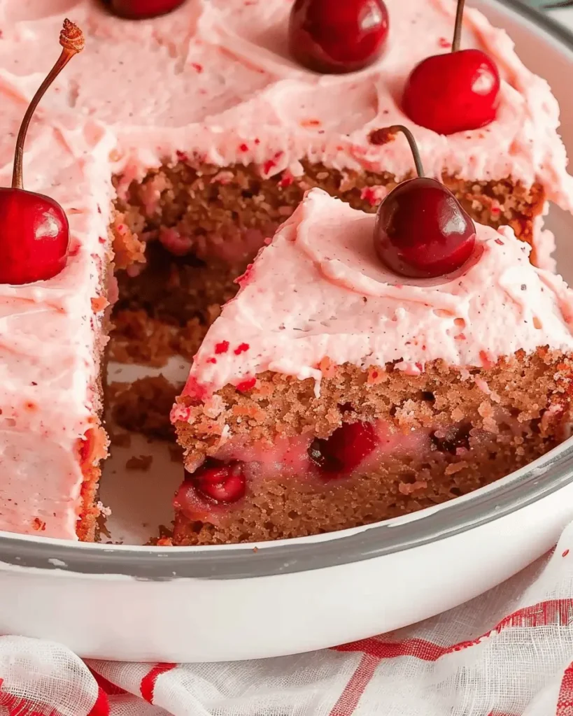 Cherry Cake with Cherry Frosting