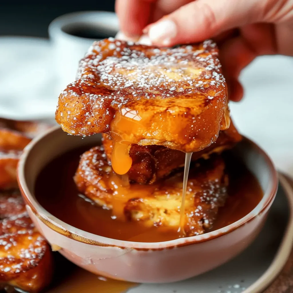 Hawaiian Roll French Toast with Cinnamon Sugar