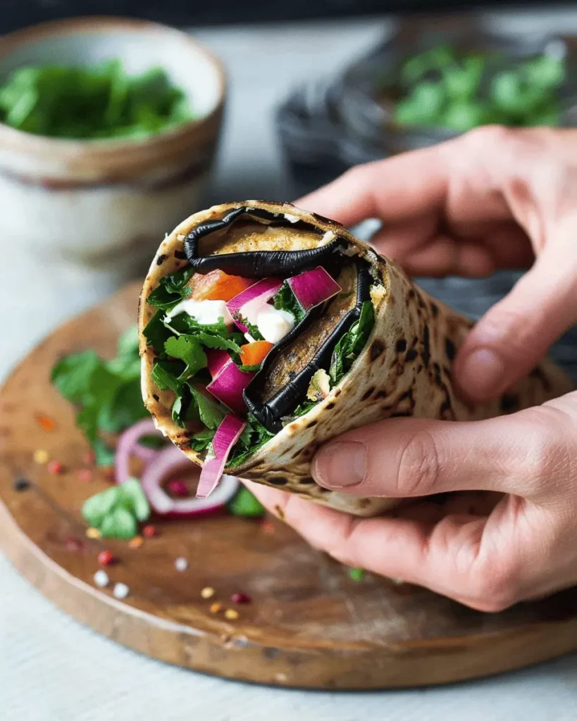 Middle Eastern Eggplant Wrap
