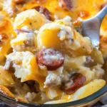 Cheesy Potato & Smoked Sausage Casserole