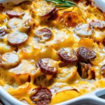 Cheesy Potatoes with Smoked Sausage