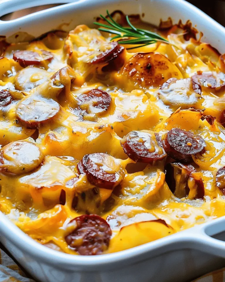 Cheesy Potatoes with Smoked Sausage