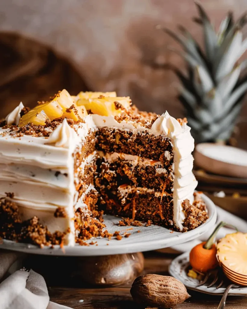pineapple carrot cake with cream cheese frosting