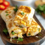 Cheesy Garlic Chicken Wraps