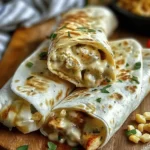 Cheesy Garlic Chicken Wraps