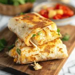 Cheesy Garlic Chicken Wraps