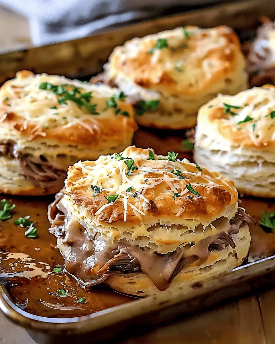Baked French Dip Biscuits Recipe: Easy Turkey Bacon Delight