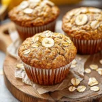 Healthy Banana Oatmeal Muffins
