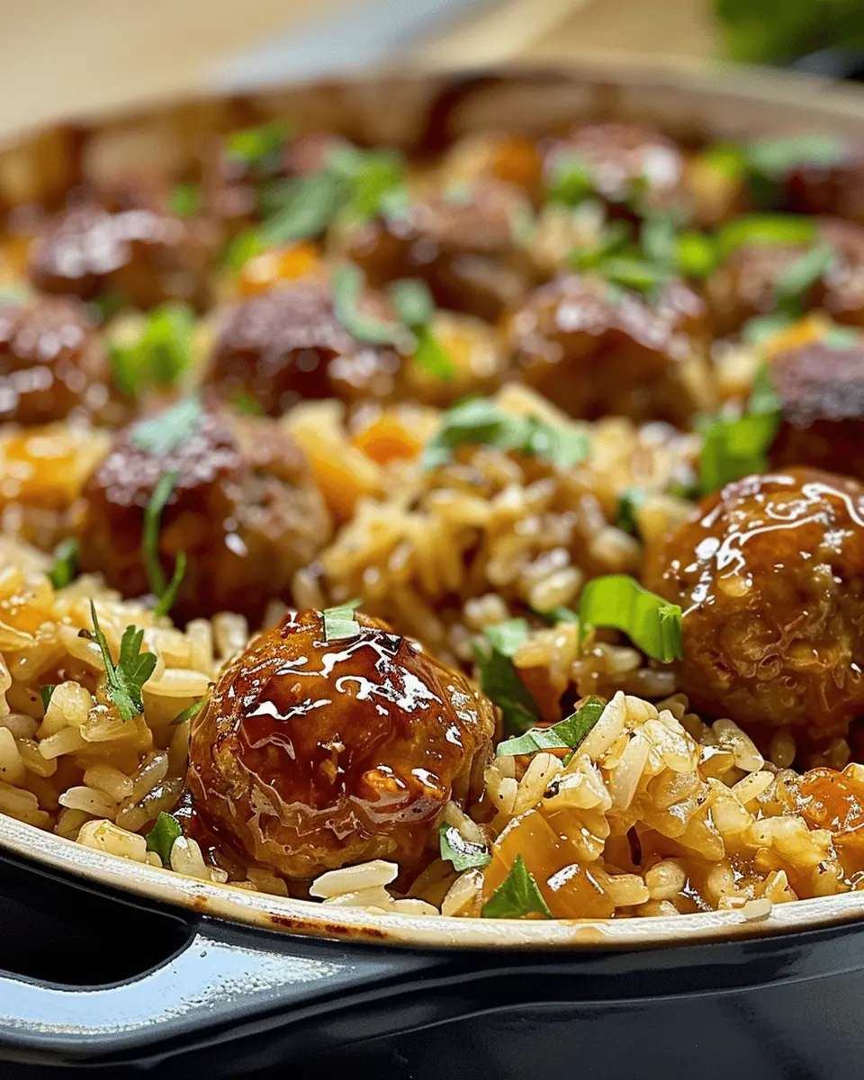 Honey Garlic Meatball Rice Bake: A Deliciously Easy Dinner Fix