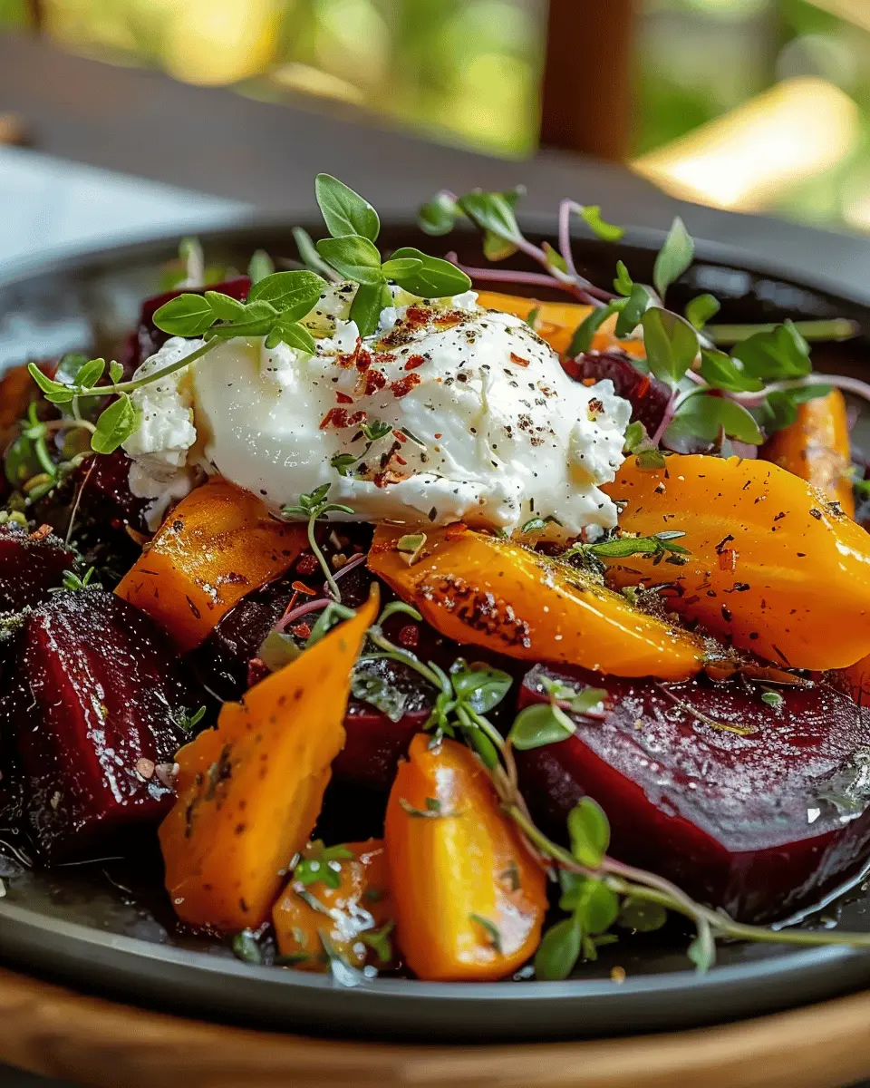Roasted Beets and Carrots Salad: A Delightful Burrata Twist