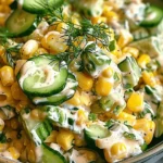 Street Corn Creamy Cucumber Salad