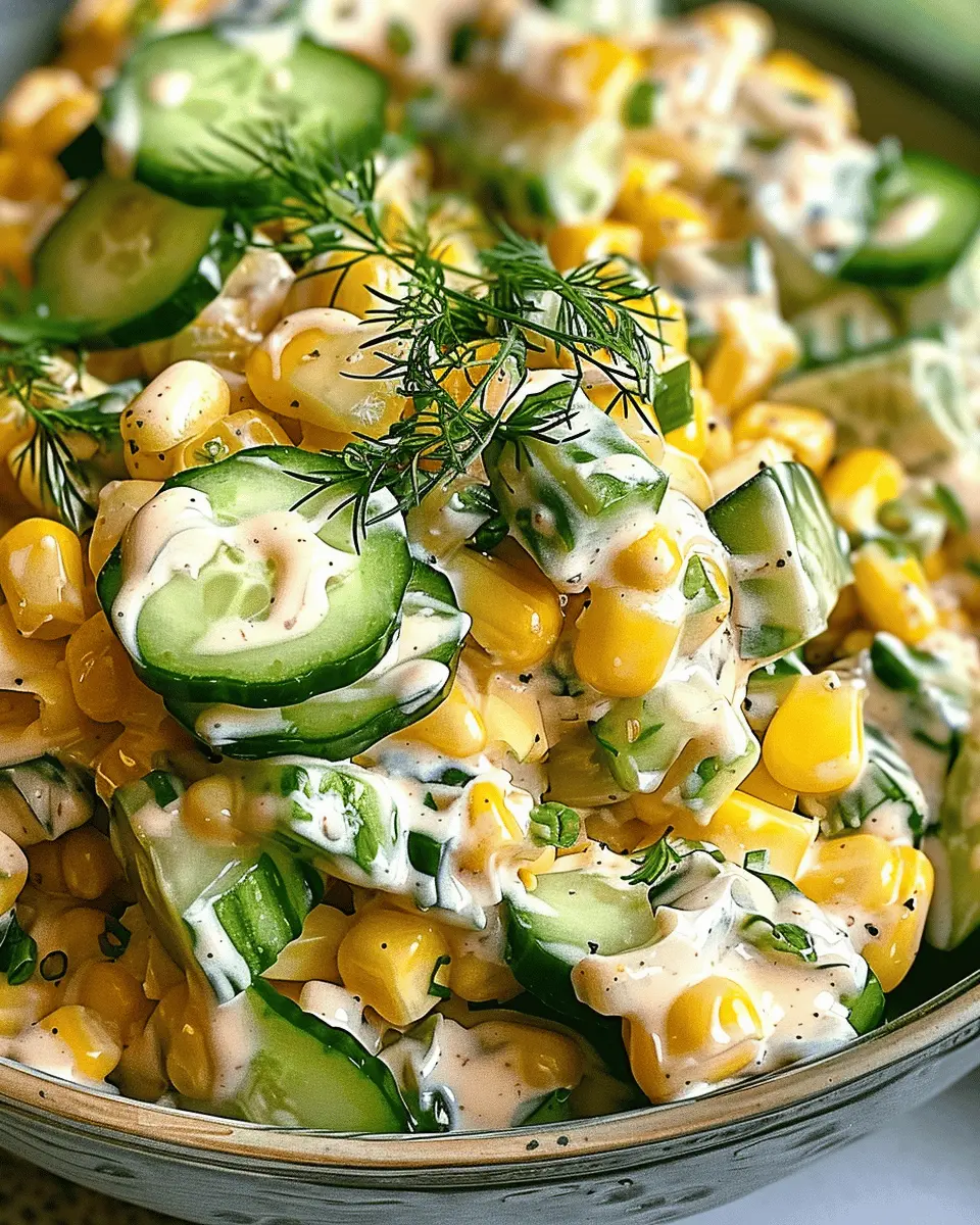 Street Corn Creamy Cucumber Salad with Turkey Bacon Bliss