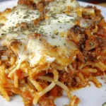Baked Cream Cheese Spaghetti Casserole