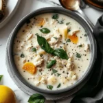 Creamy Italian Ground Chicken Soup