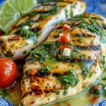 Grilled Salsa Verde Pepper Jack Chicken