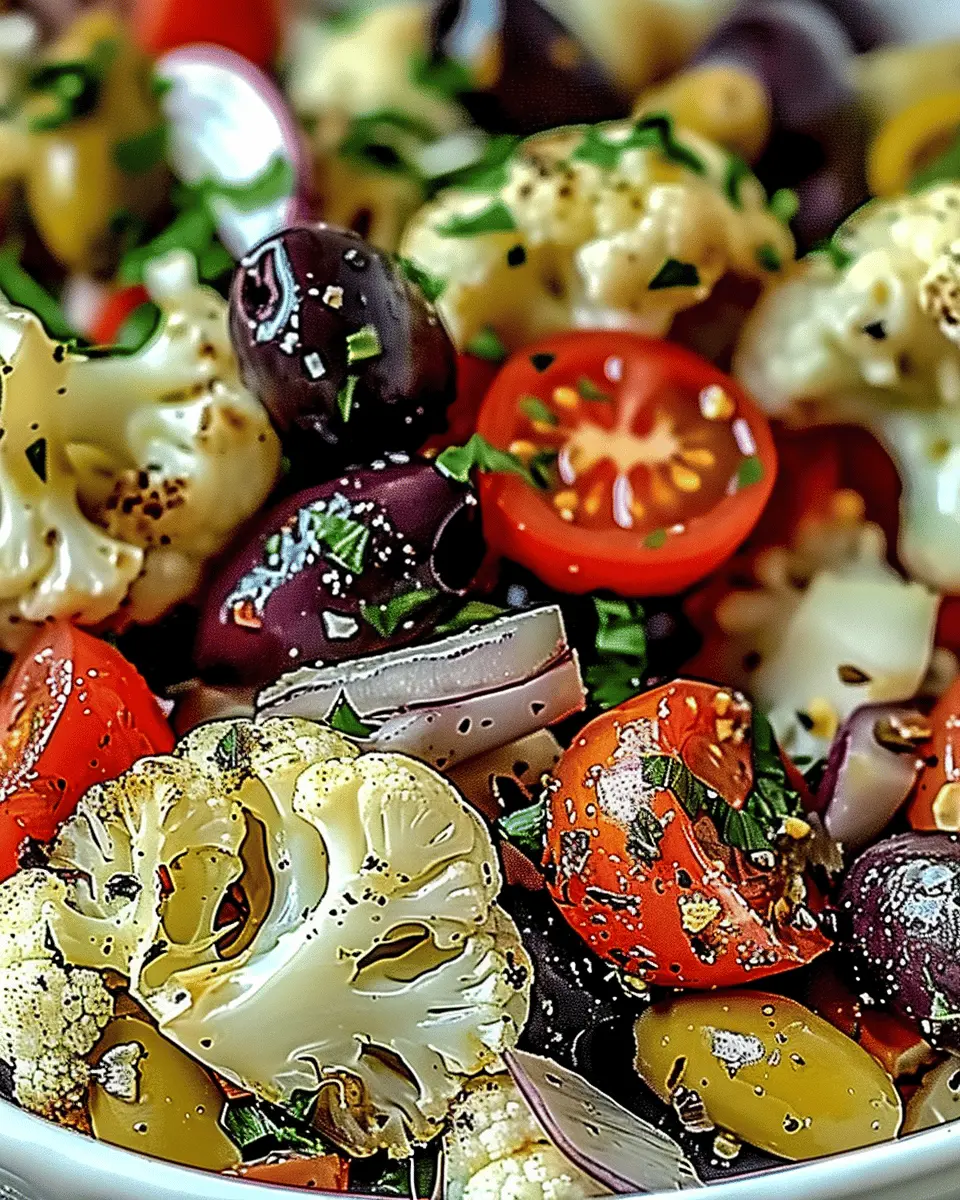 Mediterranean Marinated Cauliflower Salad: A Fresh, Easy Delight