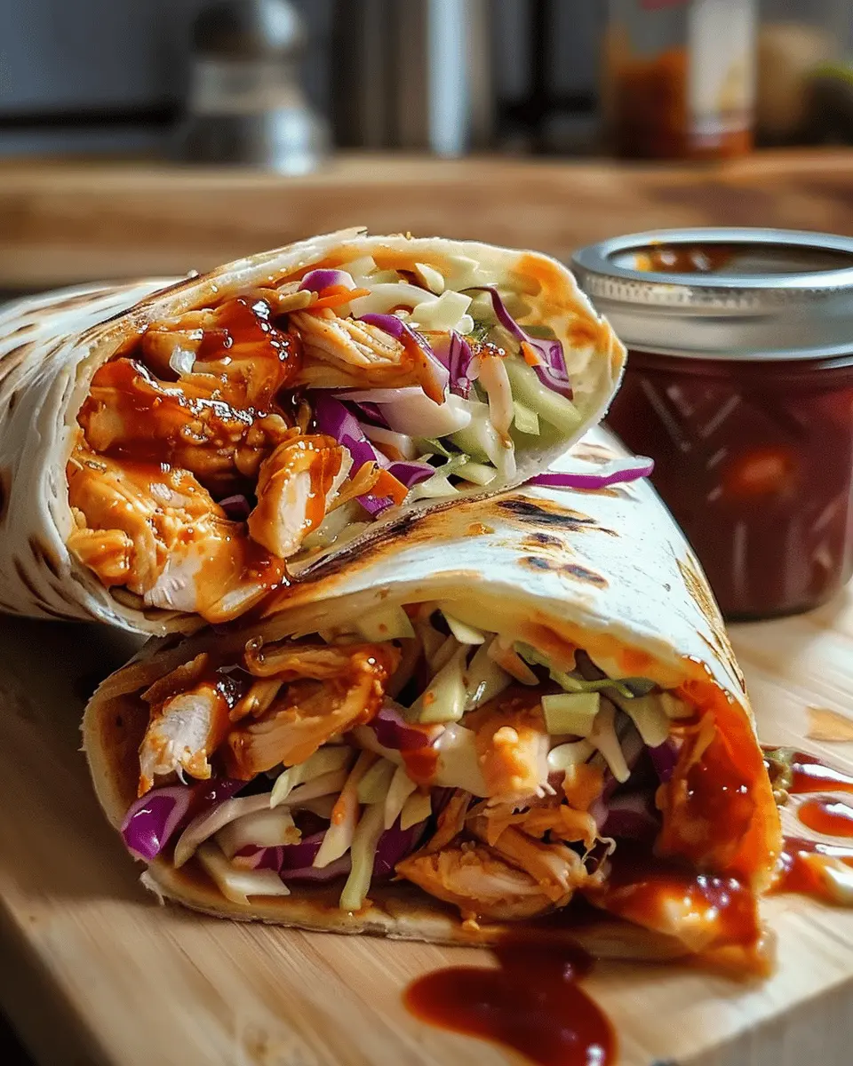 BBQ Chicken Coleslaw Wraps: Juicy and Easy Homemade Delight