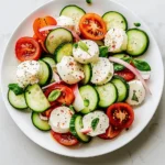 Fresh Cucumber Caprese Salad