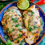 Grilled Salsa Verde Pepper Jack Chicken