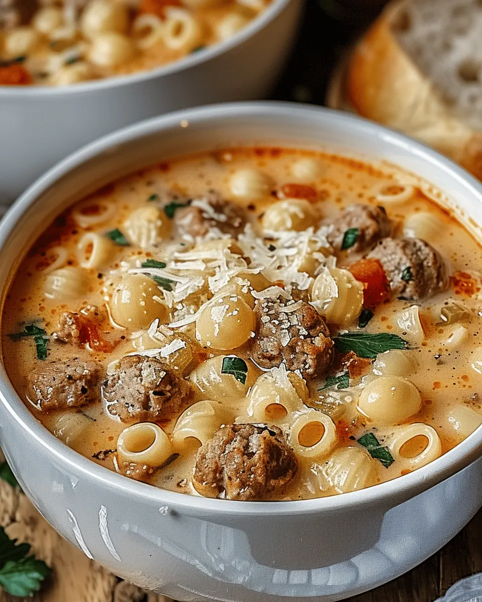 Parmesan Italian Sausage Ditalini Soup: A Creamy Comfort Gem