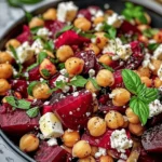 Chickpea, Beet and Feta Salad – Fresh, Tangy & Easy