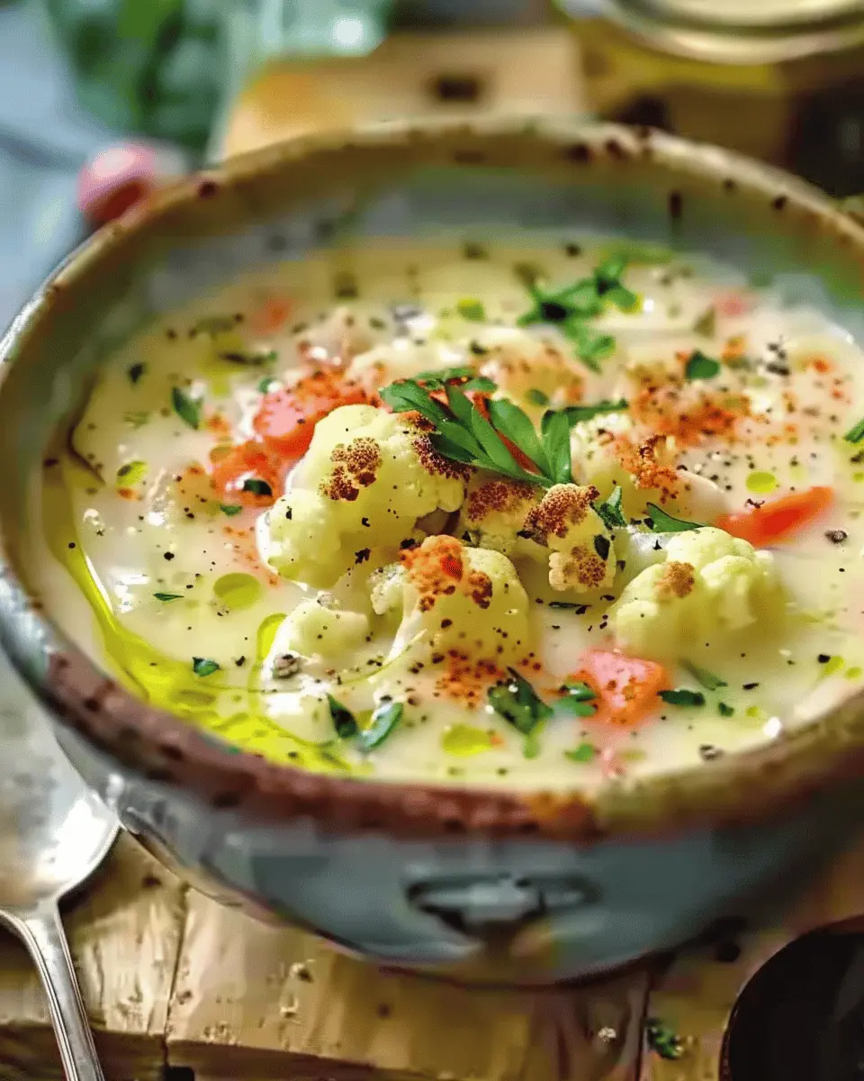 Mediterranean-Style Cauliflower Soup Recipe: Easy & Delicious Delight