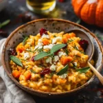 Baked Pumpkin Goat Cheese Risotto