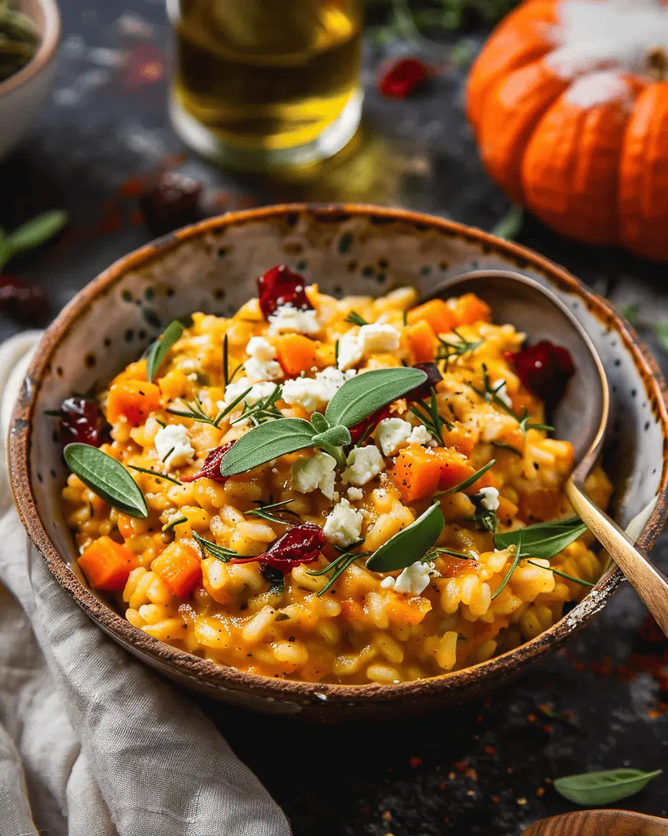 Baked Pumpkin Goat Cheese Risotto: An Indulgent Fall Comfort Dish