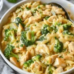 Cheesy Chicken Broccoli Orzo