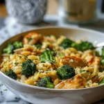 Cheesy Chicken Broccoli Orzo