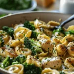 Easy Creamy Tortellini with Chicken and Broccoli Recipe