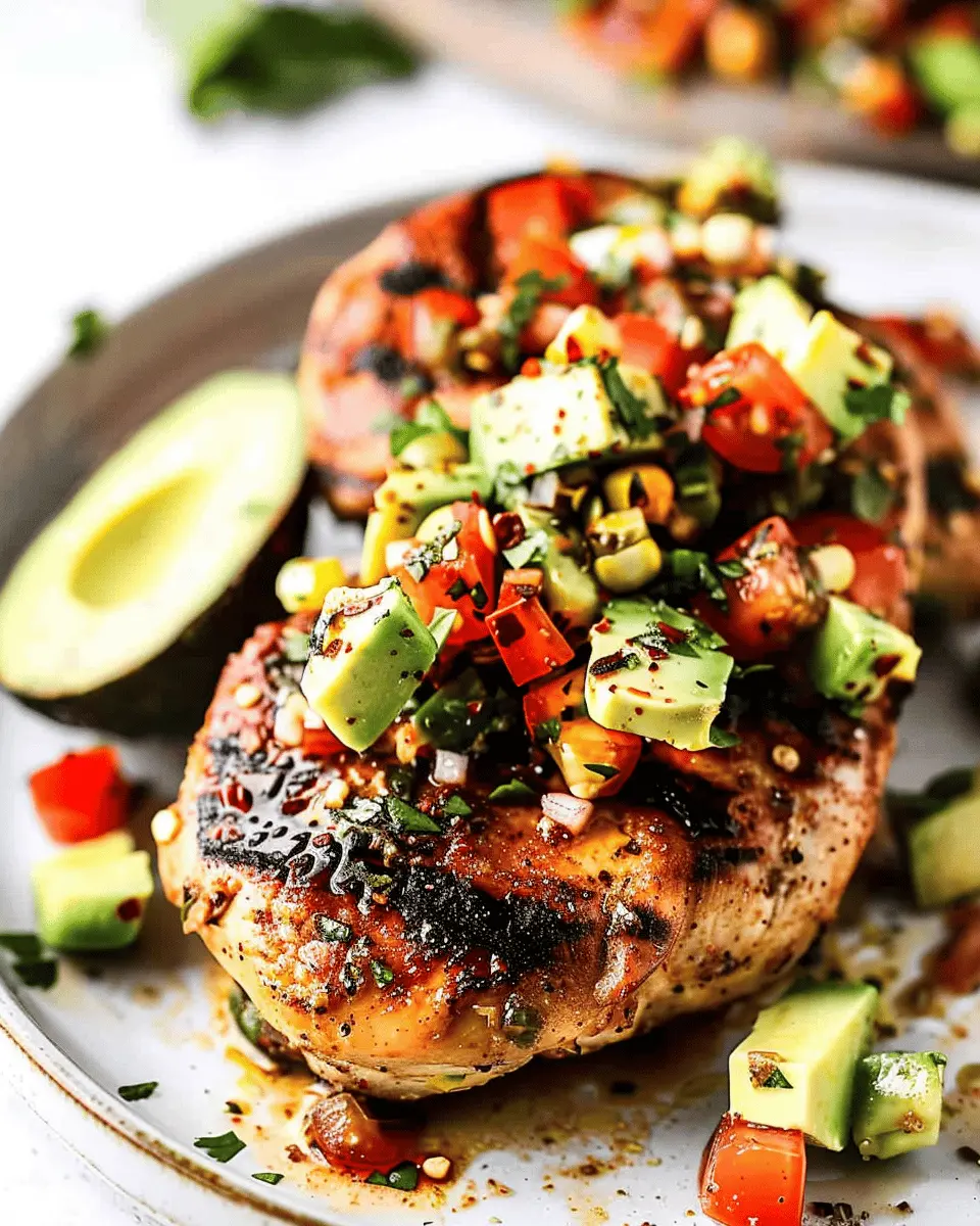 Fiesta Lime Chicken Recipe with Avocado