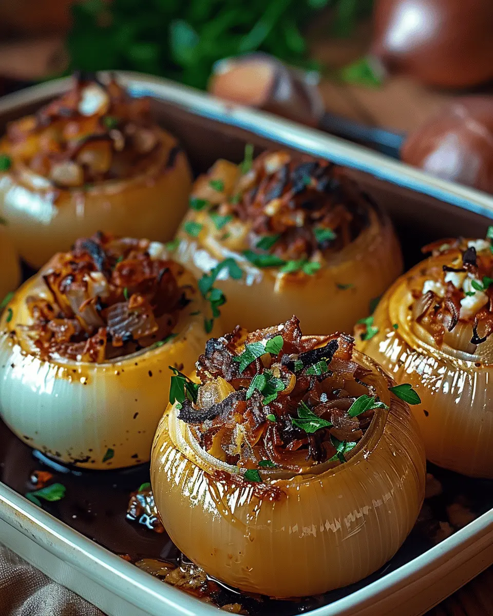 Greek Stuffed Onions