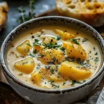 Hearty Cheddar Garlic Herb Potato Soup Recipe