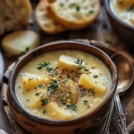 Hearty Cheddar Garlic Herb Potato Soup Recipe