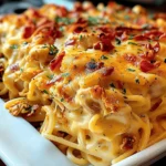 Irresistible Spicy Southern Cheesy Chicken Spaghetti Casserole