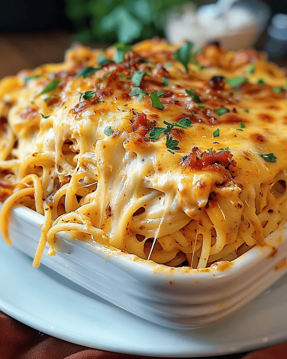 Irresistible Spicy Southern Cheesy Chicken Spaghetti Casserole