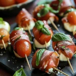 Prosciutto Wrapped Mozzarella Bites