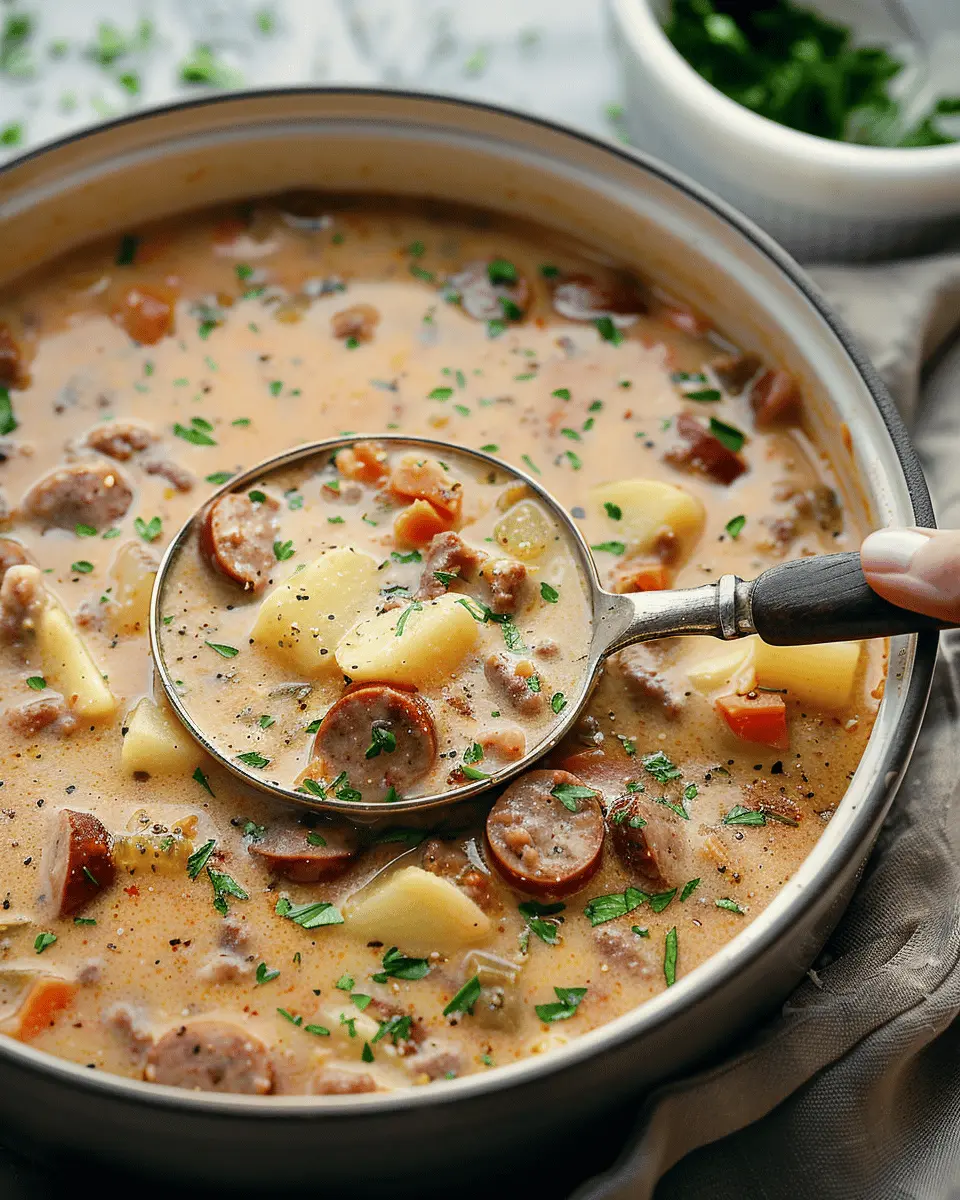 Sausage Potato Soup: A Healthy Twist with Turkey Bacon and Chicken Ham