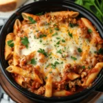Savory Slow Cooker Baked Ziti