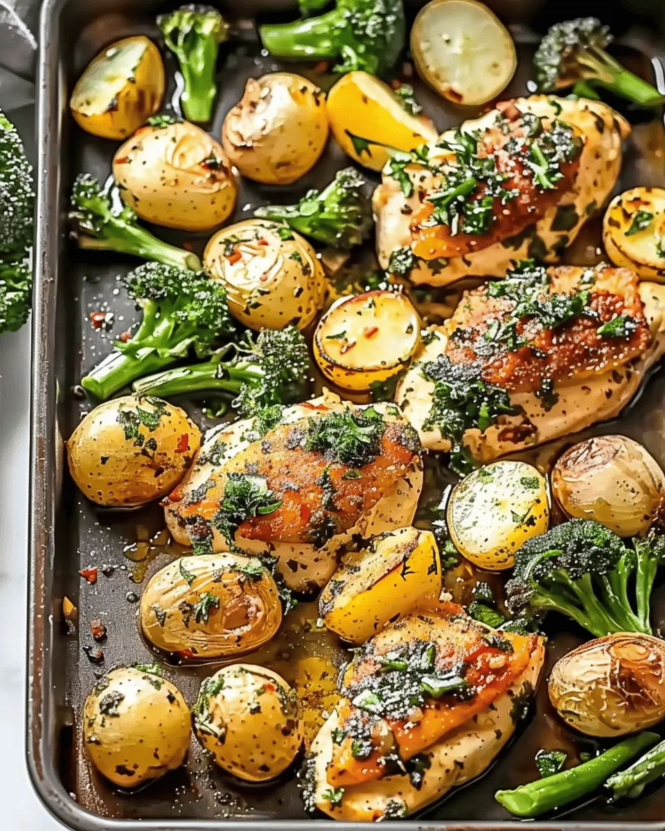 Sheet Pan Garlic Butter Chicken and Veggies