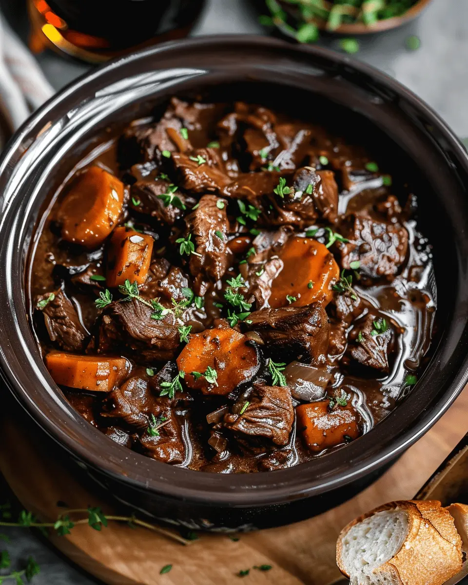 Slow Cooker Beef Bourguignon: Easy Comfort Food Delight