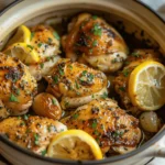 Slow Cooker Lemon Garlic Chicken