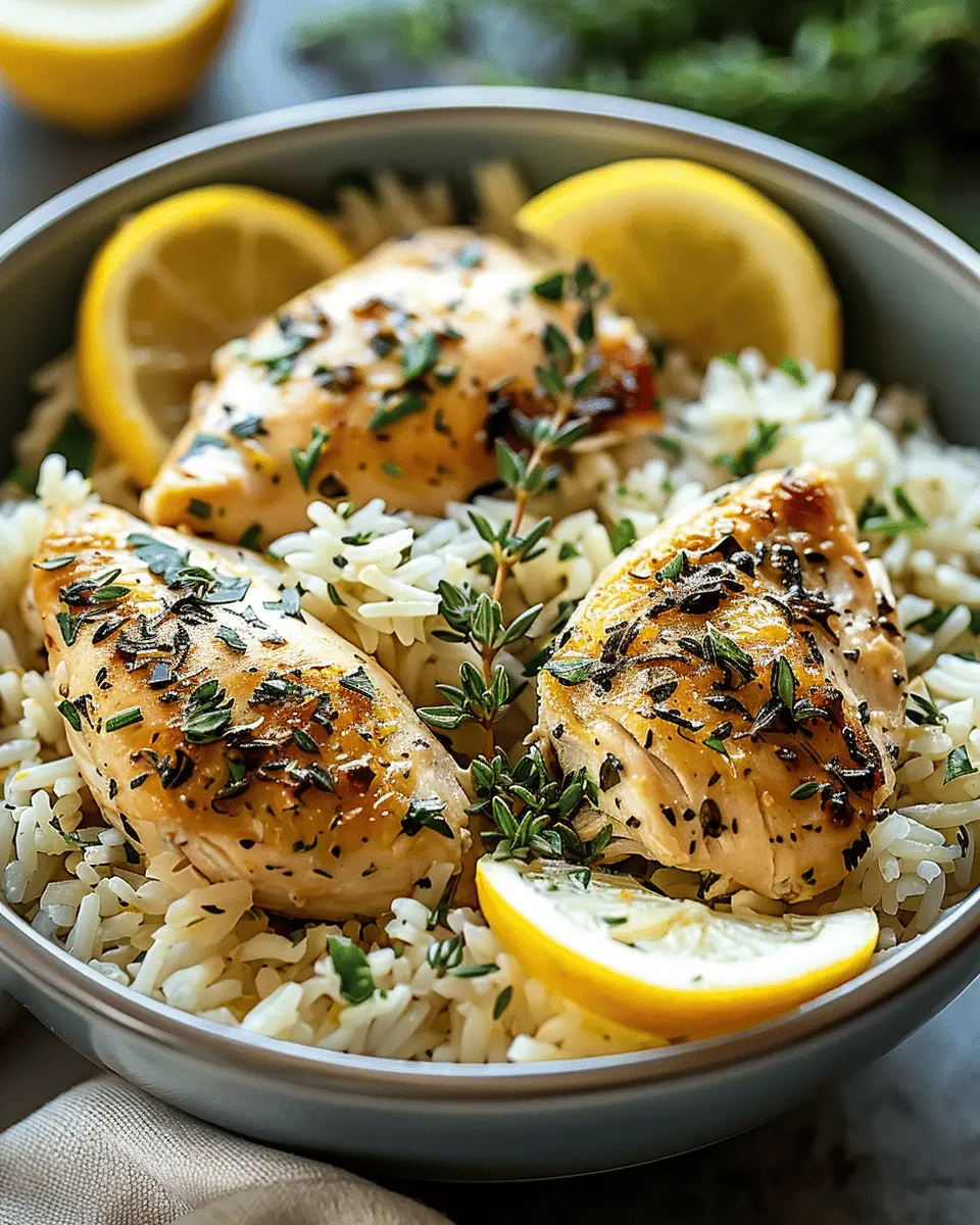 Slow Cooker Lemon Herb Chicken and Rice: Easy Weeknight Delight