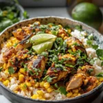 Street Corn Chicken Rice Bowl