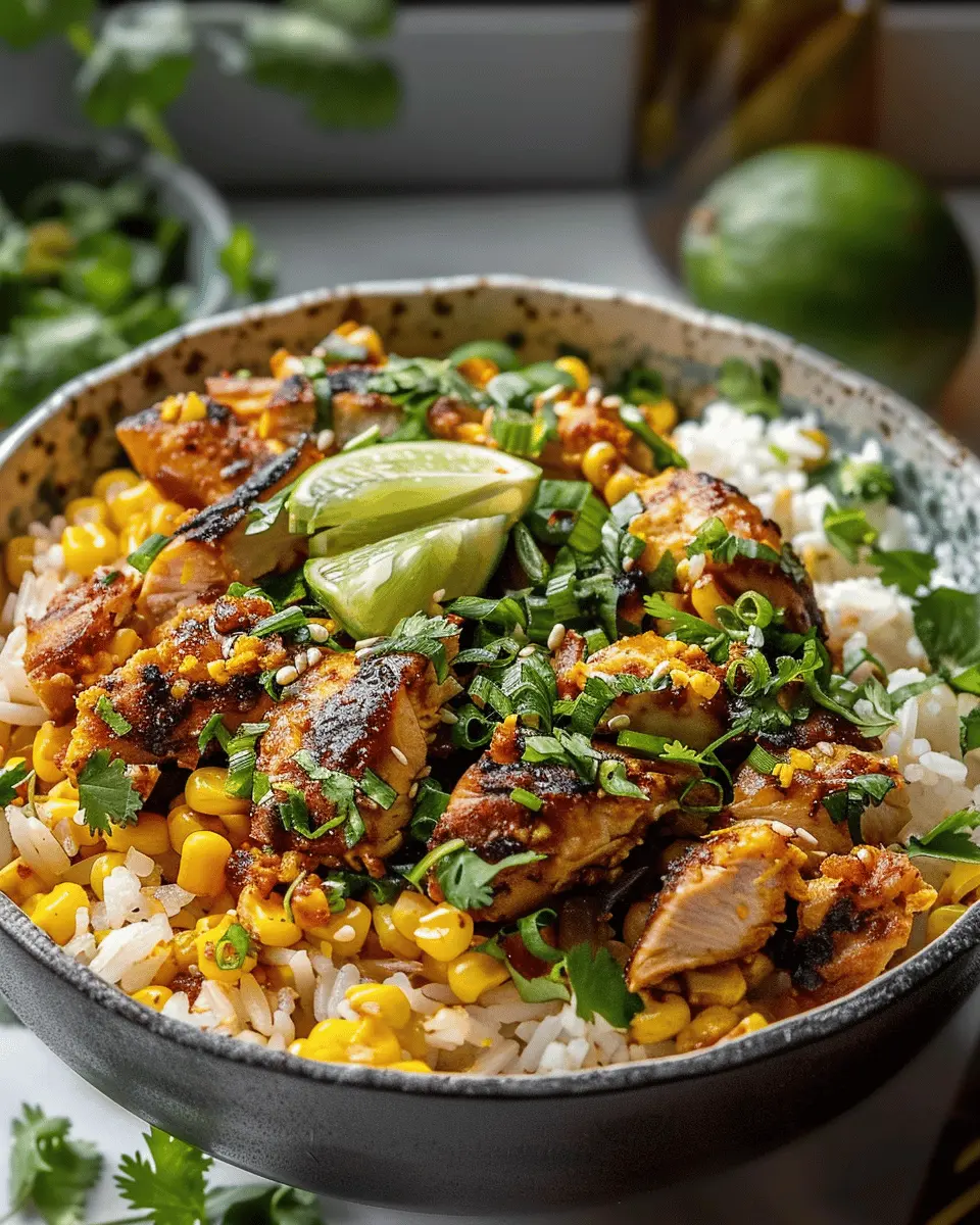 Street Corn Chicken Rice Bowl: Easy Flavorful Comfort Food