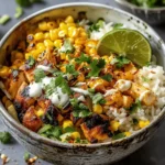 Street Corn Chicken Rice Bowl