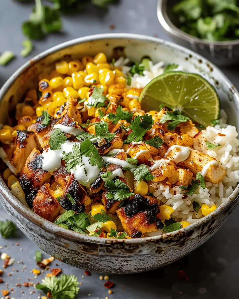 Street Corn Chicken Rice Bowl: Easy Comfort Food Delight