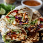 Thai Peanut Chicken Wraps