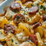 Cheesy Ranch Potatoes and Smoked Sausage